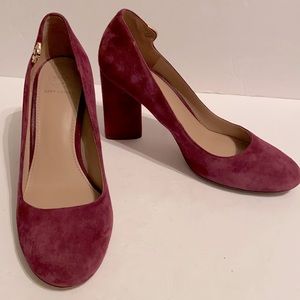 TORY BURCH Burgundy Elizabeth High Block heels